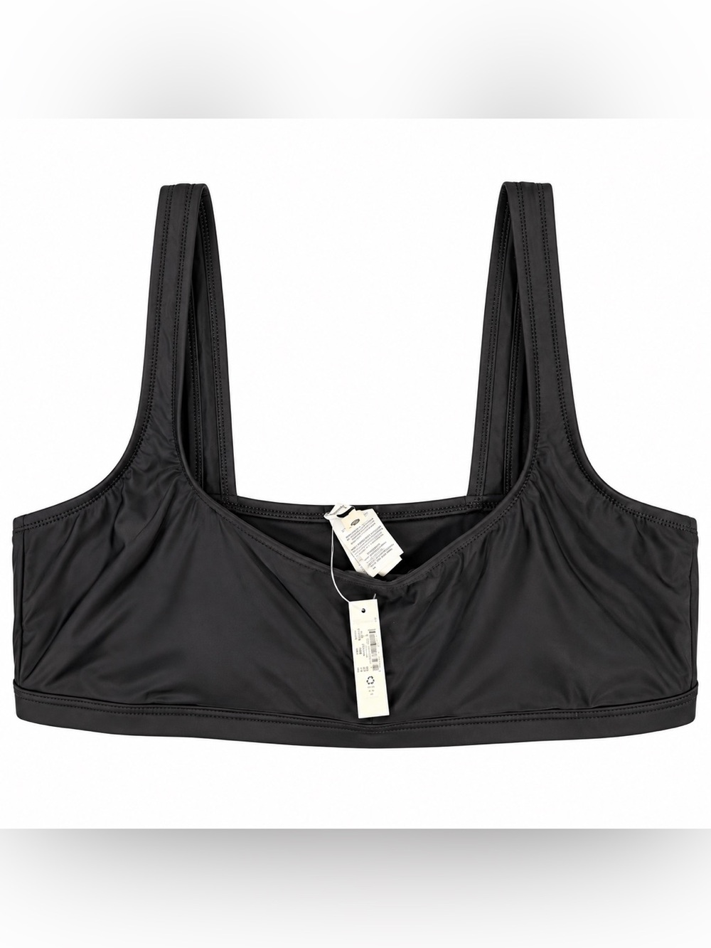 Madewell Black Scoop Neck Bikini Swimsuit Top NWT Size XL